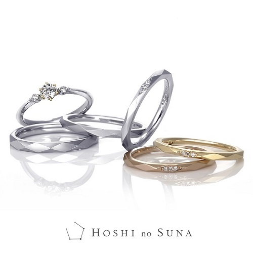 HOSHI no SUNA】3点同時成約プレゼント｜婚約指輪・結婚指輪